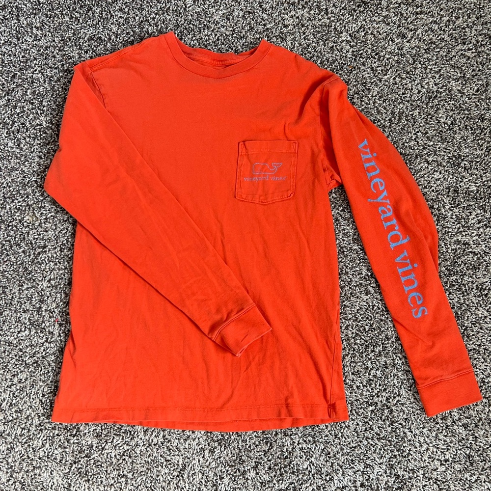 Vineyard Vines Longsleeve T-shirt Coral/Light Orange Color Size XS